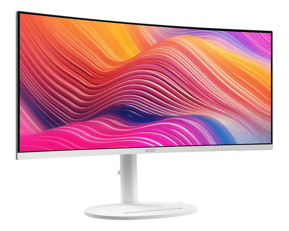 MSI Modern MD342CQPW – 34" UWQHD 1500R VA 120Hz – USB-C 98W – White Curved Monitor