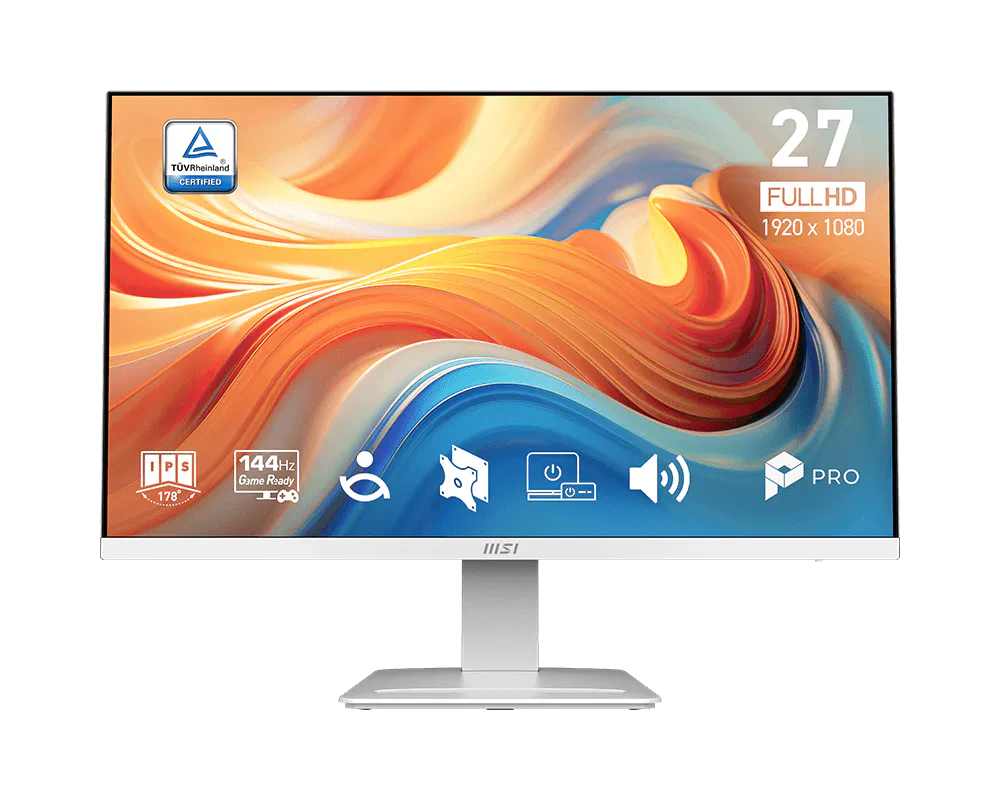 MSI PRO MP273W E14A – 27" FHD IPS 144Hz – 1ms MPRT – White Business Monitor
