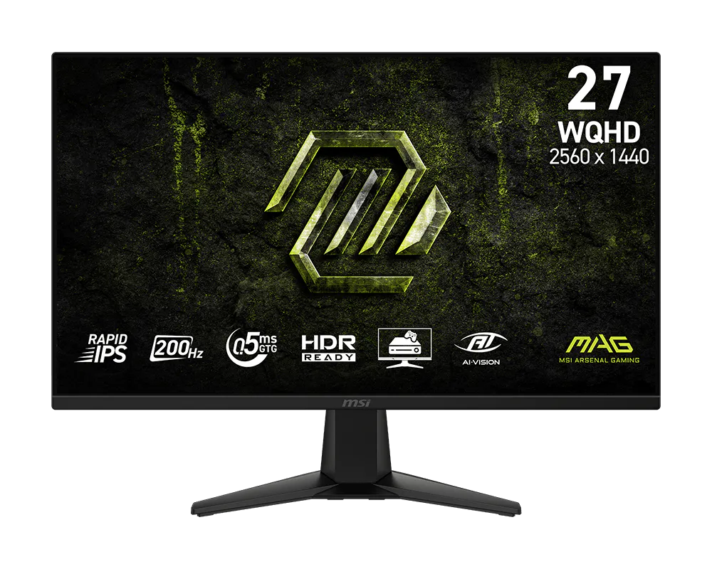 MSI MAG 275QF E20 – 27" QHD Rapid IPS 200Hz – 0.5ms – FreeSync Gaming Monitor