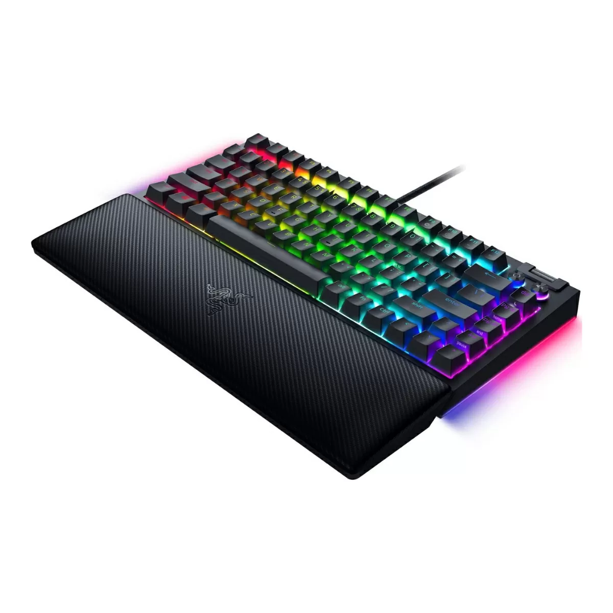 Razer BlackWidow V4 75% Wired Orange Switch Gaming Keyboard with Hot-Swappable Design - Black