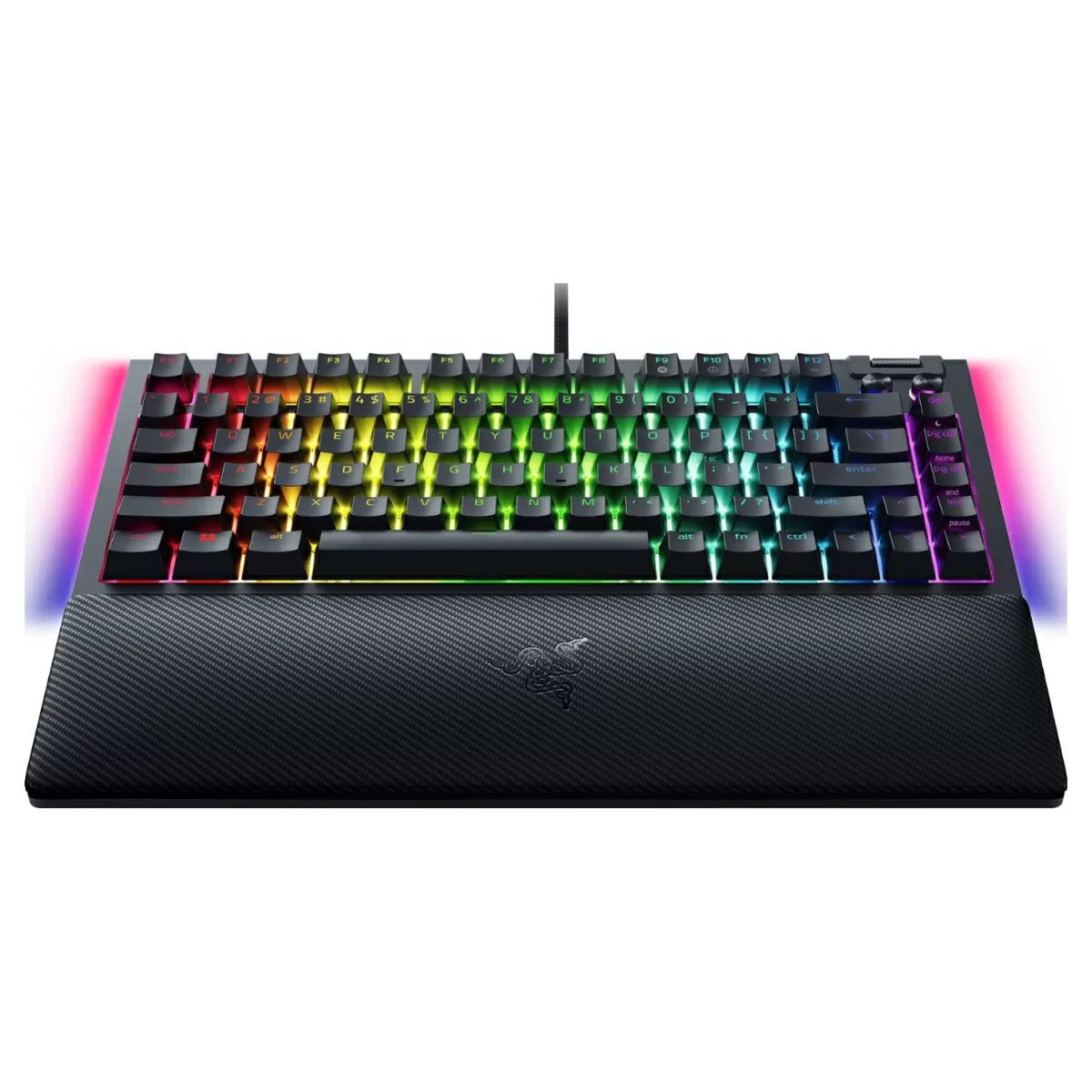 Razer BlackWidow V4 75% Wired Orange Switch Gaming Keyboard with Hot-Swappable Design - Black