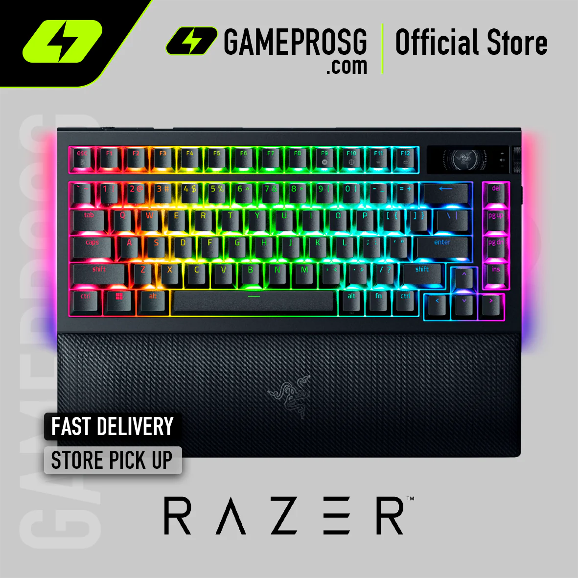 Razer BlackWidow V4 Pro 75% Wireless Orange Switch Gaming Keyboard with Hot-Swappable Design