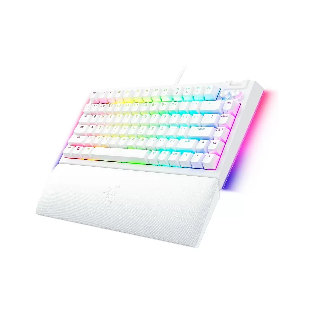 Razer BlackWidow V4 75% Wired Orange Switch Gaming Keyboard with Hot-Swappable Design - White