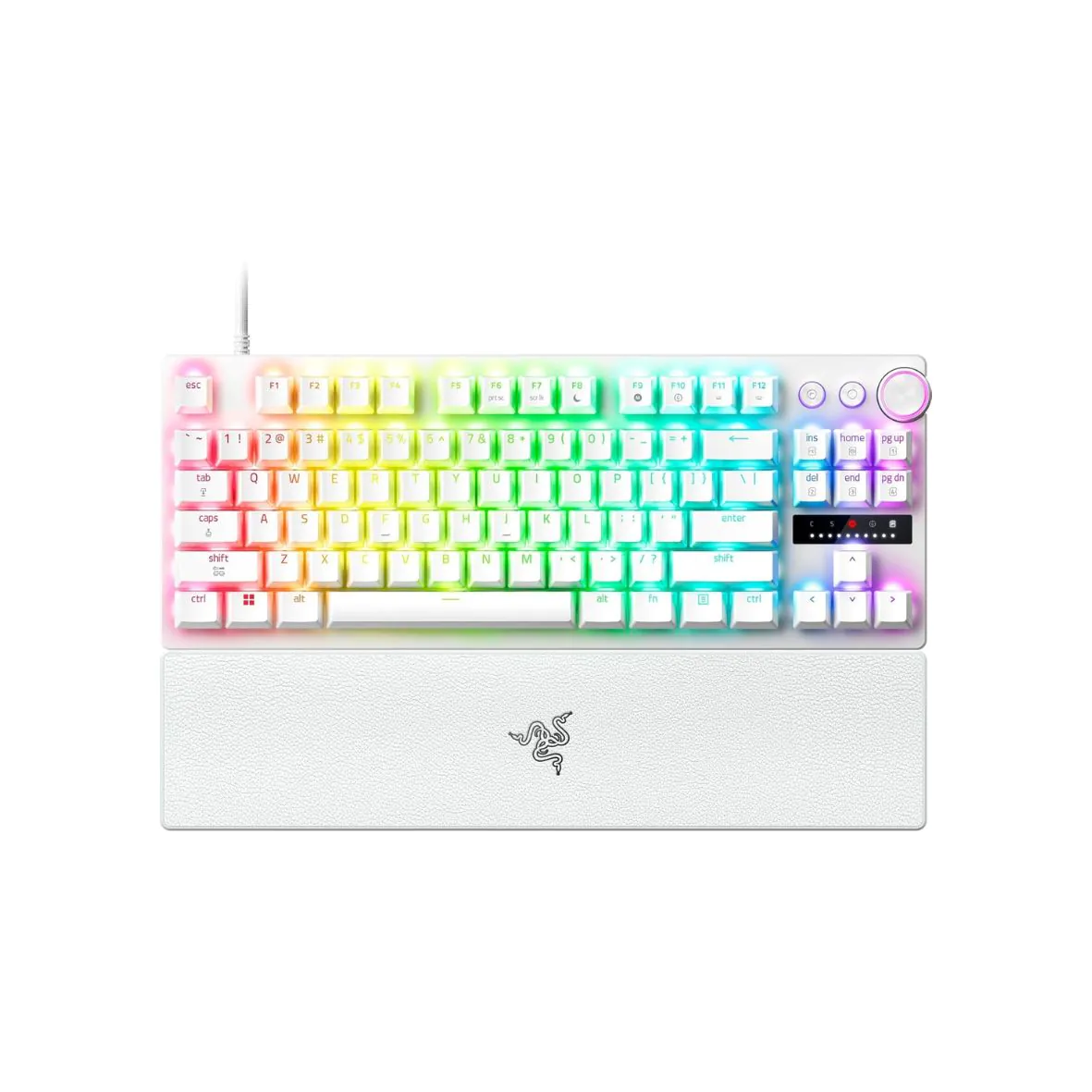 Razer Huntsman V3 Pro Tenkeyless 8KHz – Analog Optical Switches Gen-2 – Rapid Trigger Gaming Keyboard - White
