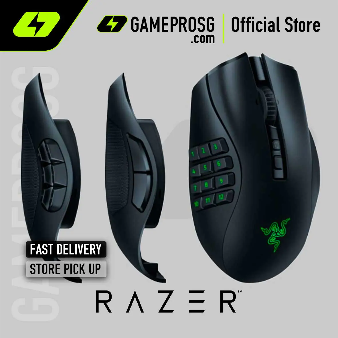Razer Naga V2 Pro Wireless MMO Gaming Mouse Focus Pro 30K Optical Sensor