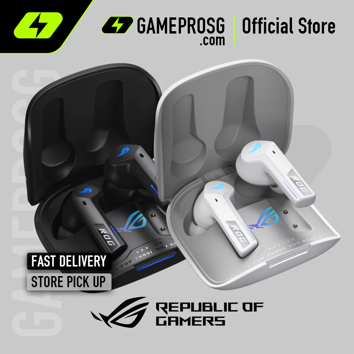 ROG Cetra True Wireless SpeedNova / Dual-mode / ROG SpeedNova wireless technology / ANC / ASUS Aura RGB