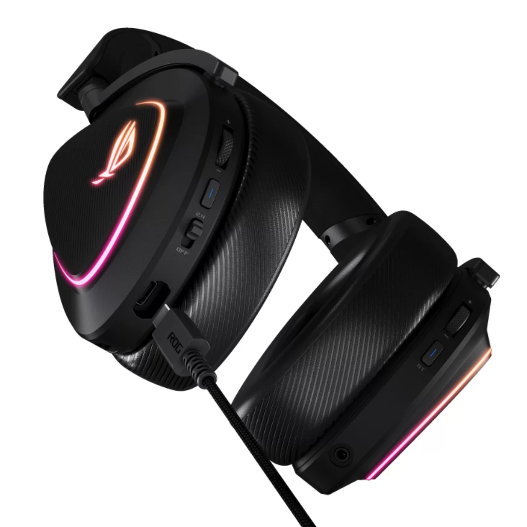 ROG Delta II Wireless Gaming Headset ROG SpeedNova, 50mm drivers, Tri-mode Bluetooth 2.4 GHz, and a wired 3.5 mm
