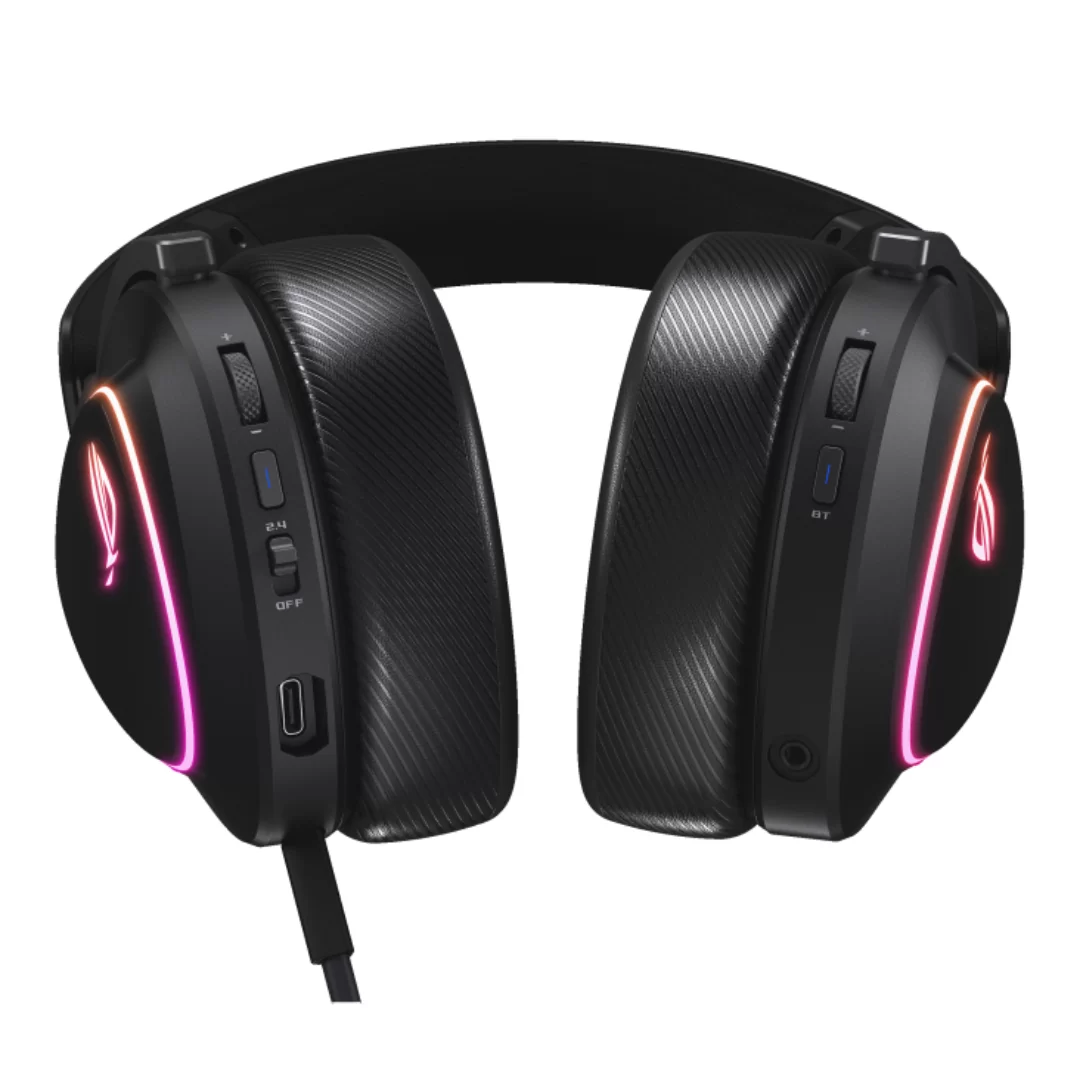ROG Delta II Wireless Gaming Headset ROG SpeedNova, 50mm drivers, Tri-mode Bluetooth 2.4 GHz, and a wired 3.5 mm