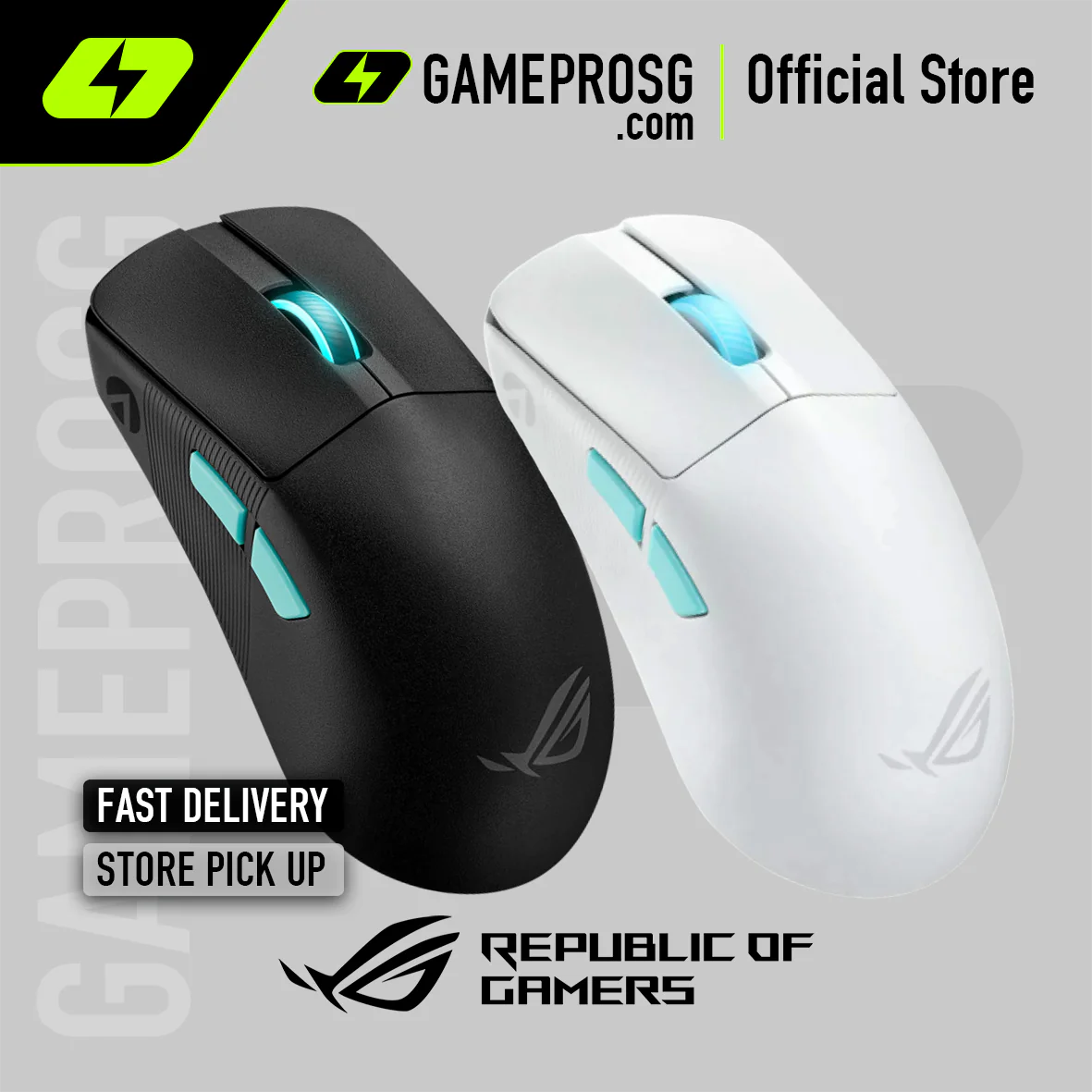 ROG Harpe Ace Aim Lab Edition 54 gram Wireless Gaming Mouse ROG SpeedNova / Bluetooth / 2.4GHz RF