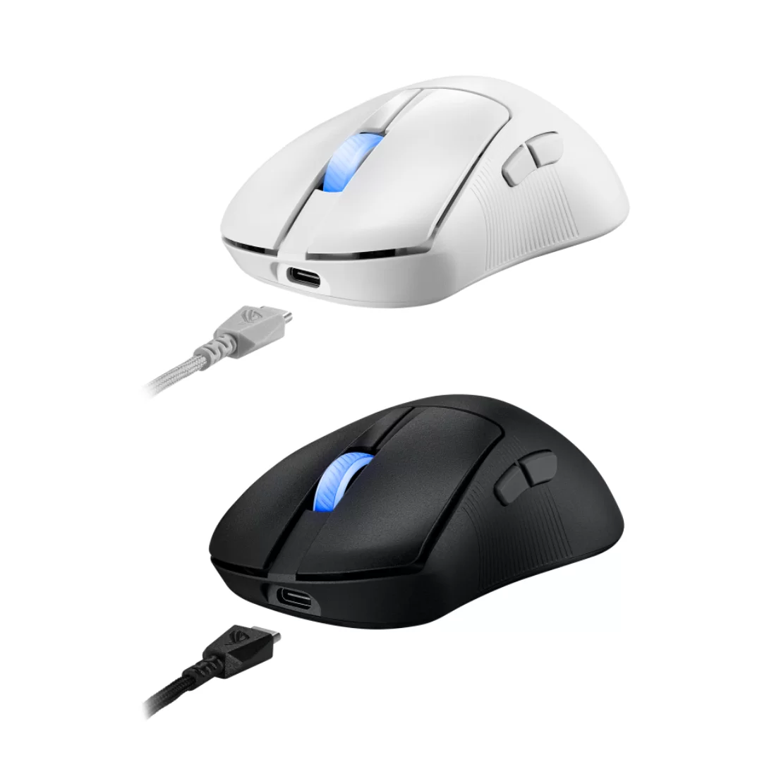 ROG Keris II Ace Wireless Ultralight 54 gram Ergonomic Gaming Mouse / Bluetooth / 2.4 GHz RF