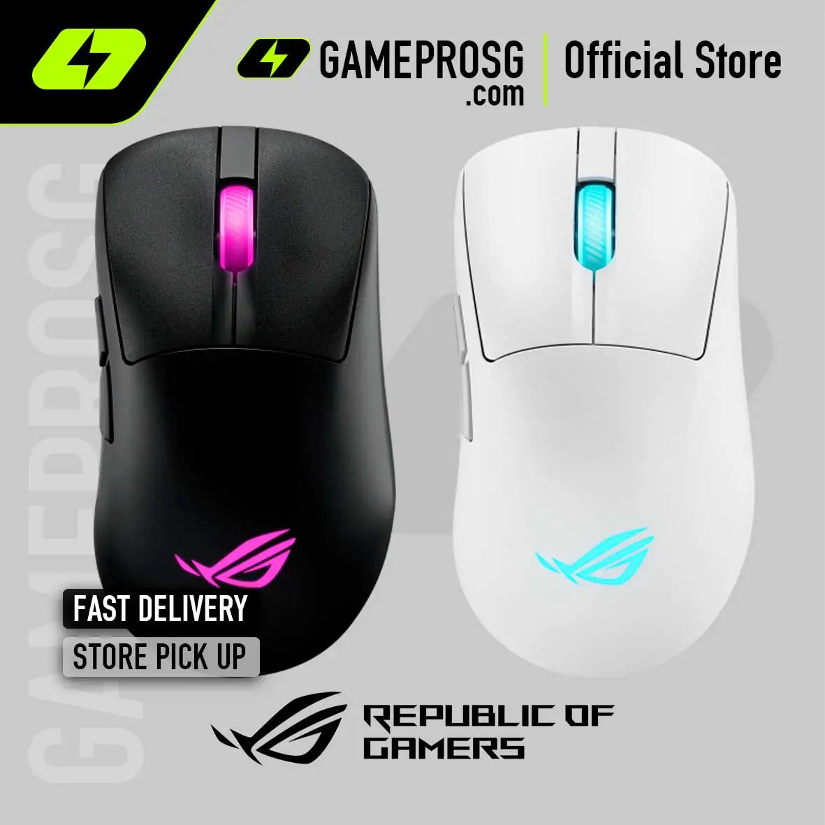 ROG Keris II Origin Ergonomic Wireless Gaming Mouse / 65-gram / Versatile Connectivity / ROG SpeedNova Wireless