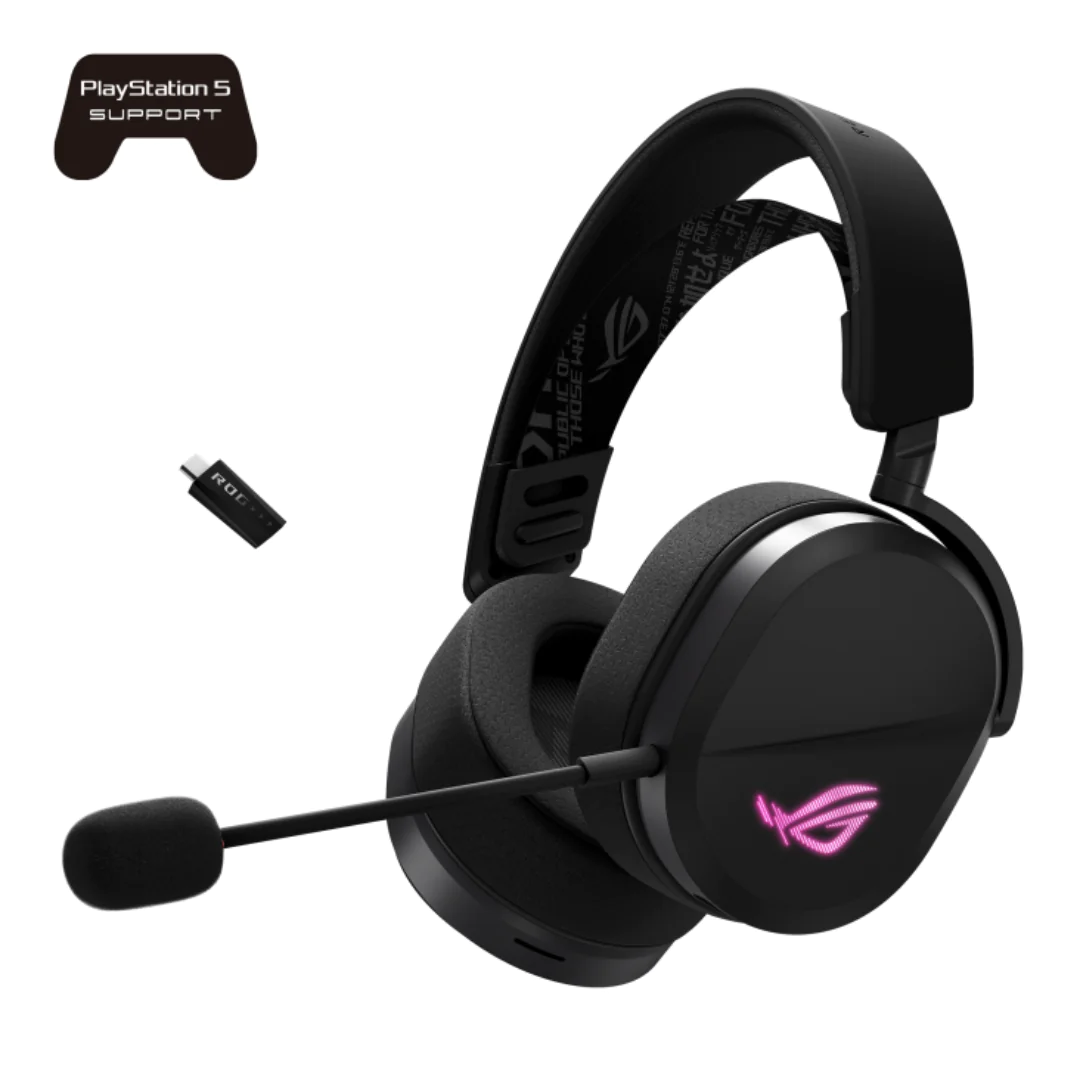 ROG Pelta Gaming Headset Tri-mode ROG SpeedNova Wireless 2.4 GHz / Bluetooth / USB-C wired / 50mm titanium-plated driver
