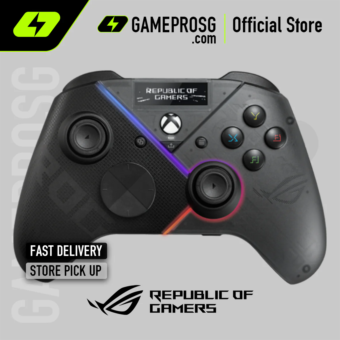 ROG Raikiri Pro Controller OLED display - Tri-mode Connect Wired / RF 2.4Ghz & Bluetooth / Xbox Series X|S / Xbox One