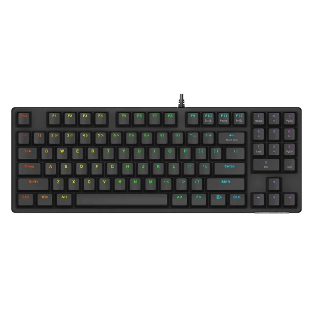 MonsterX SIREN Wired Mechanical Esports Keyboard — Blue Clicky Switches & Hyper RGB Lighting