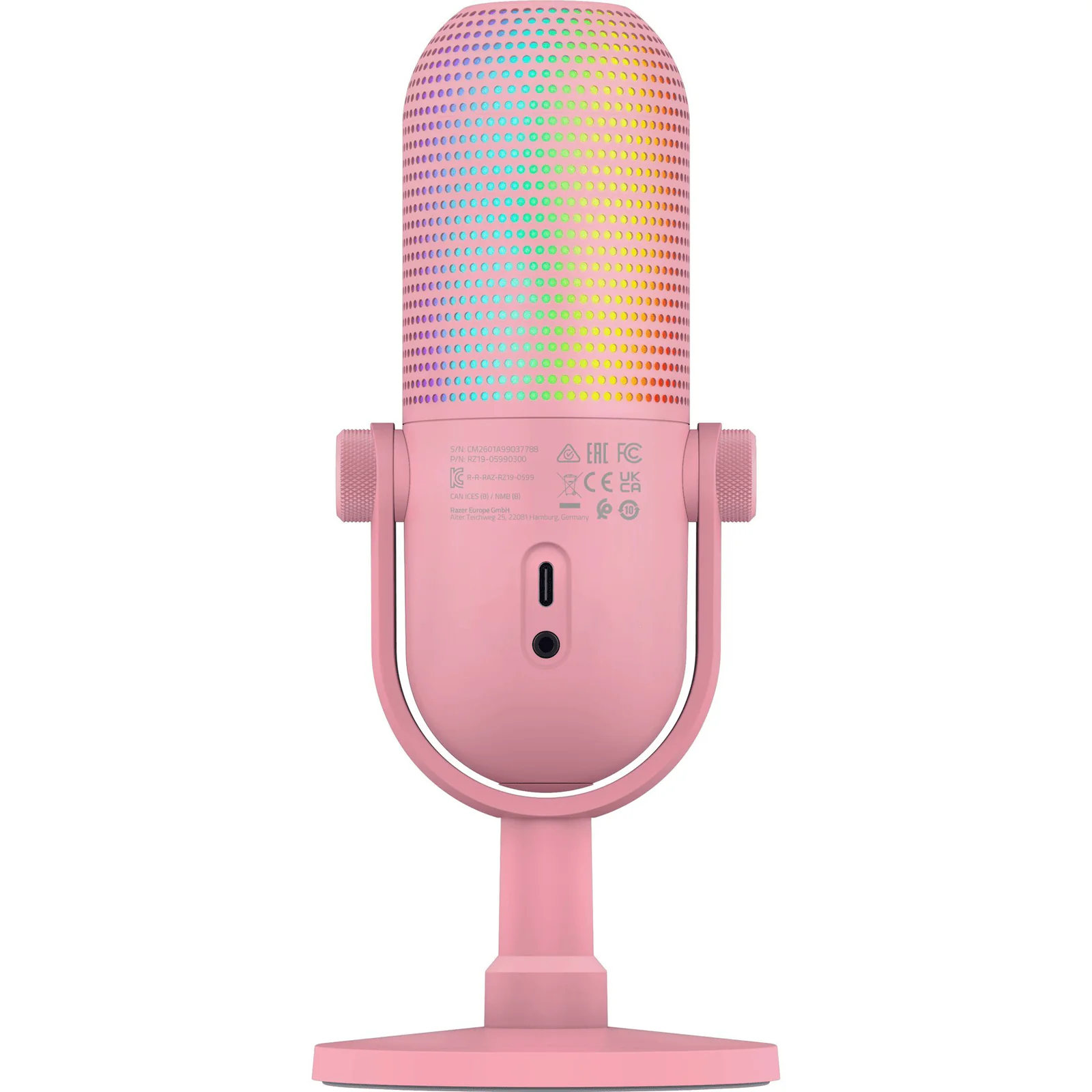 Razer Seiren V3 Chroma – 24-Bit USB Condenser Microphone – Chroma RGB – Quartz Edition