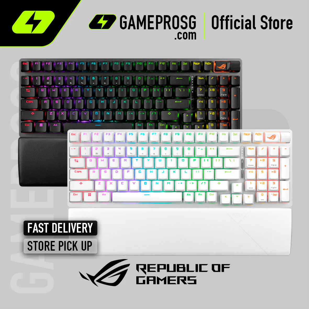 ROG Strix Scope II 96 Wireless Gaming Keyboard - Tri-Mode Connection, ABS