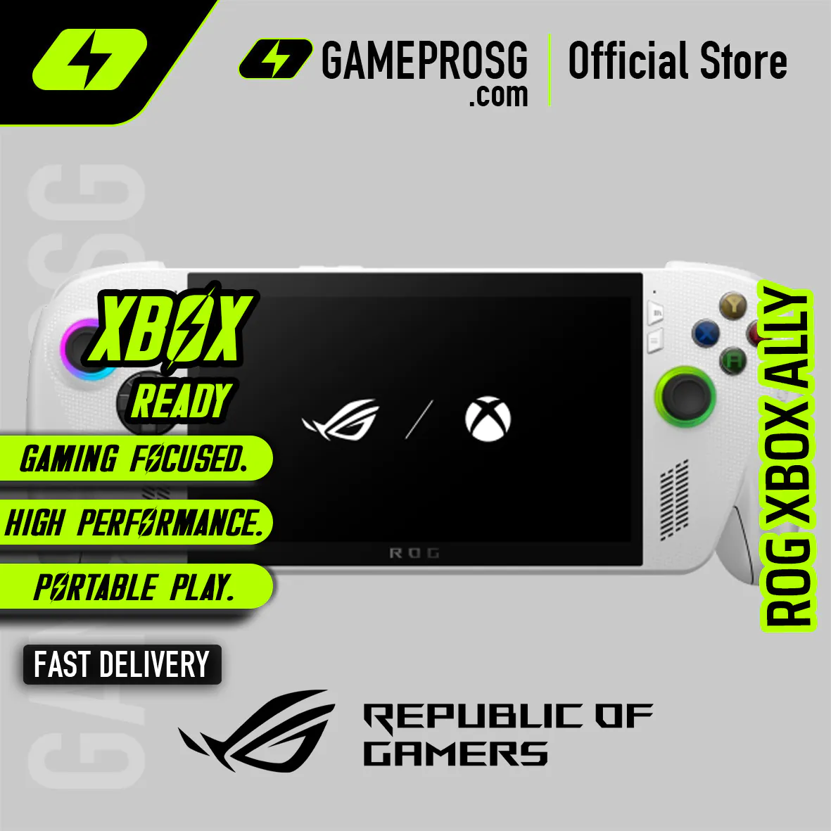 ROG Xbox Ally Gaming Handheld White — AMD Radeon Graphics - 7" FHD 120Hz - AMD Ryzen Z2 A Processor - 16GB RAM - 512GB SSD