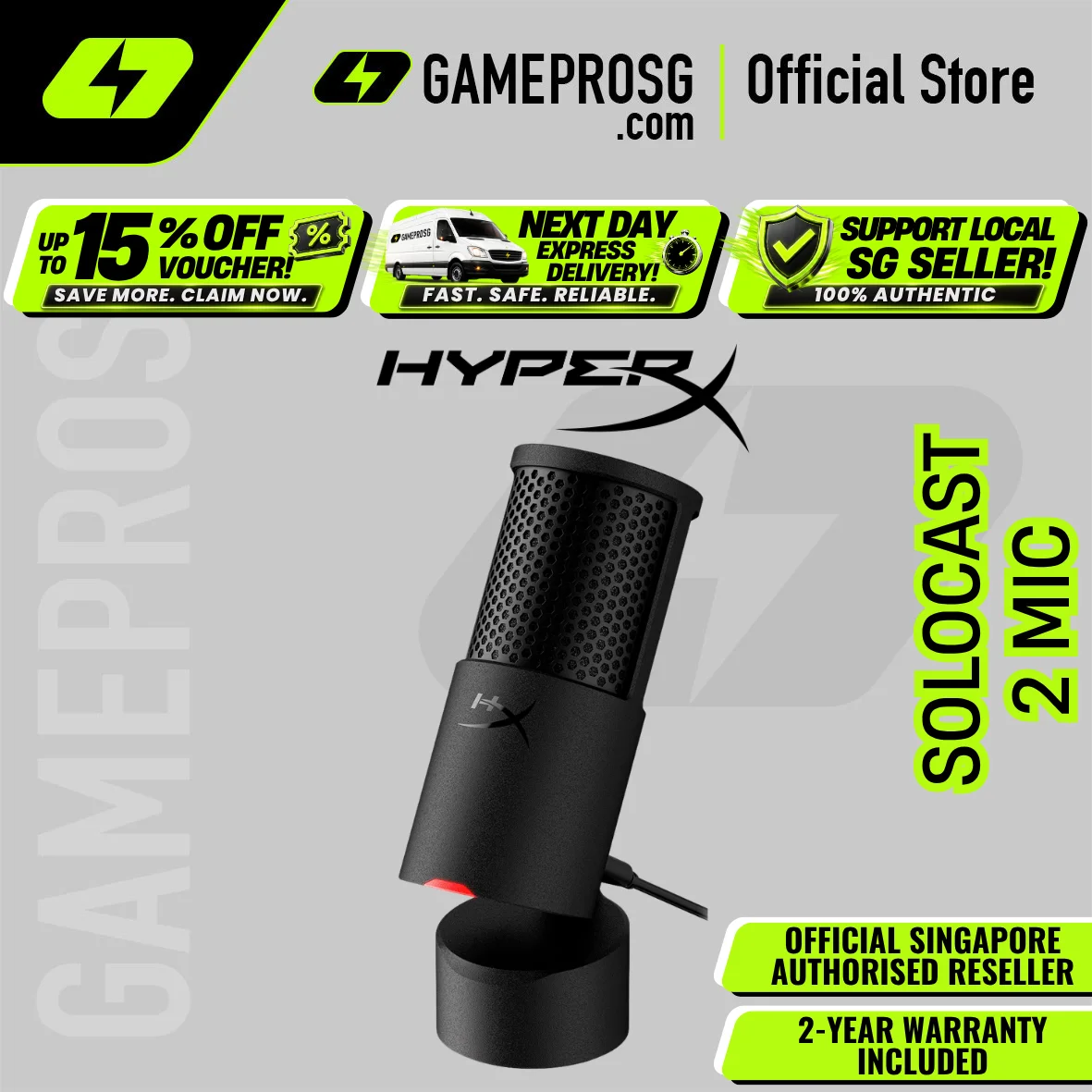 HyperX SoloCast 2 Microphone - AR0A0AA