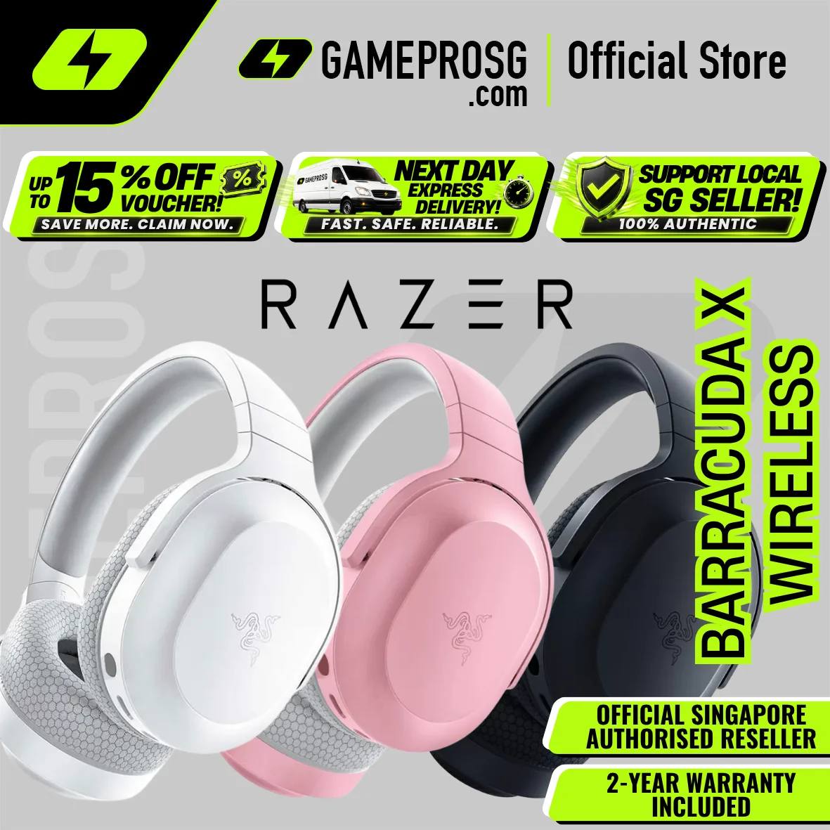 Razer Barracuda X Wireless Multi-platform Gaming and Mobile Headset 2022 Edition