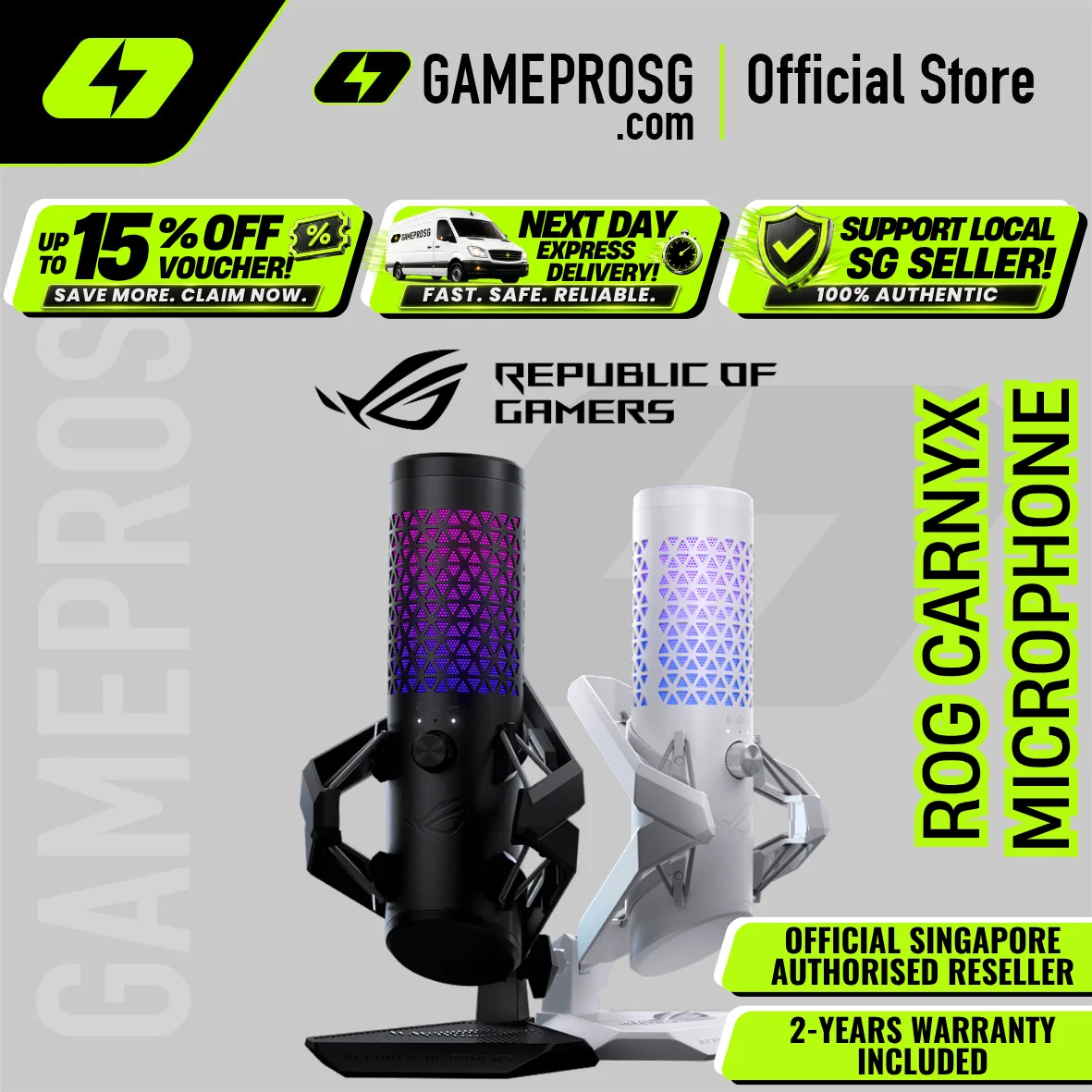 ROG Carnyx Gaming Professional Cardioid Condenser USB Microphone