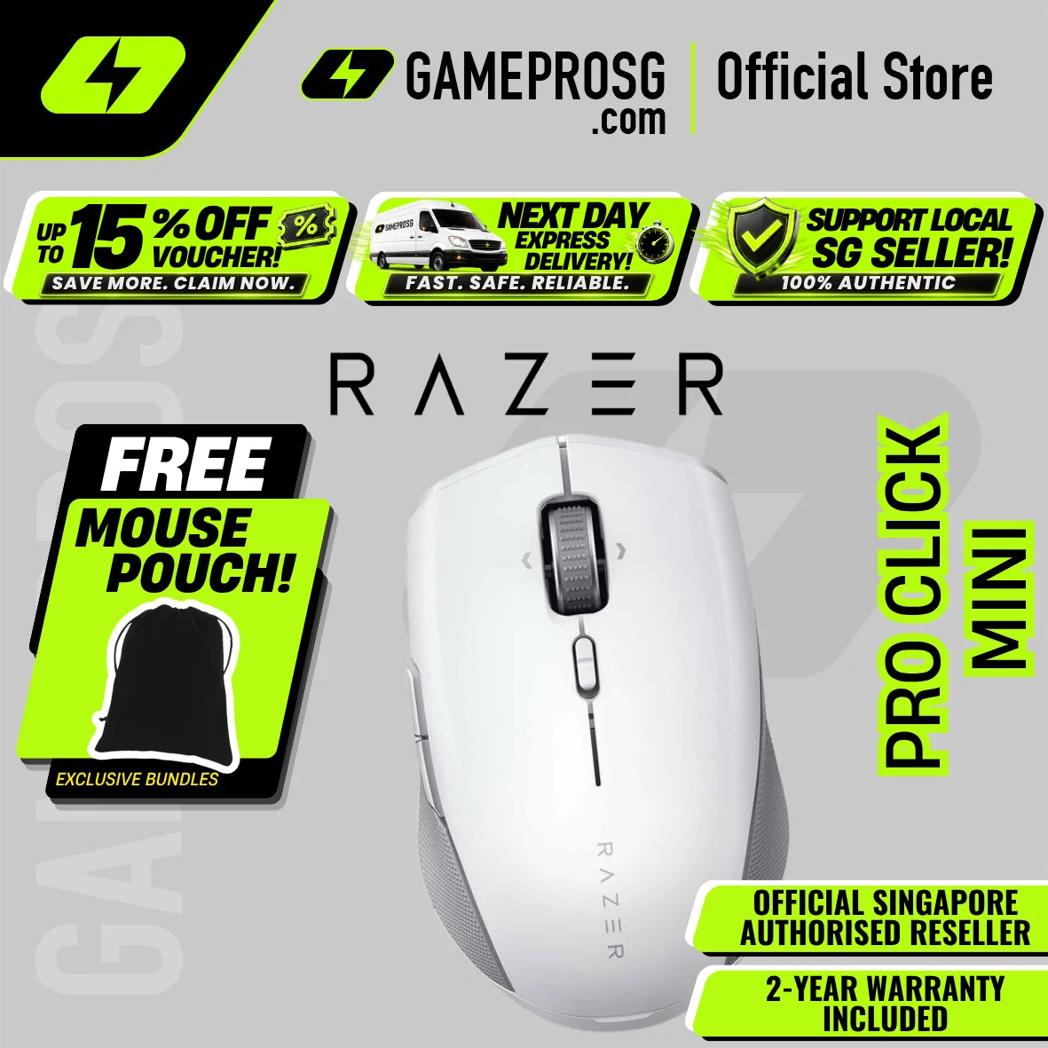 Razer Pro Click Mini Wirless Optical Mouse with Compact Design - Wireless
