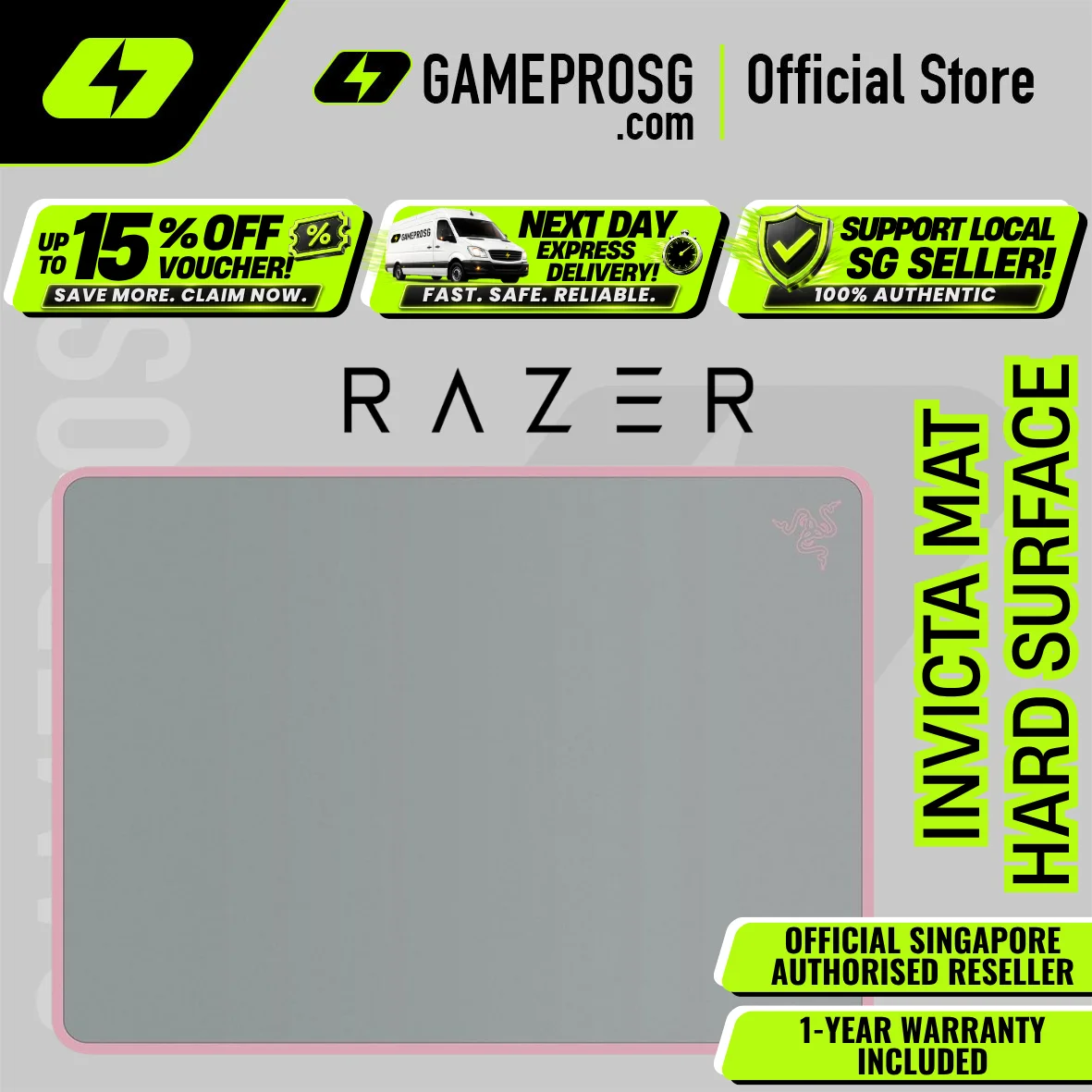 Razer Invicta Edition Mouse Mat (Hard Surface)