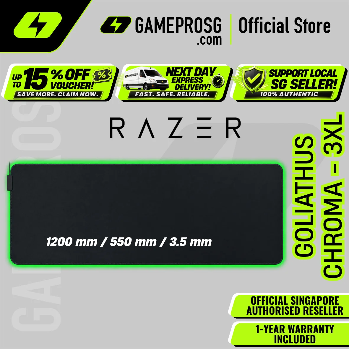 Razer Goliathus Chroma Gaming Mouse Pad (3XL)