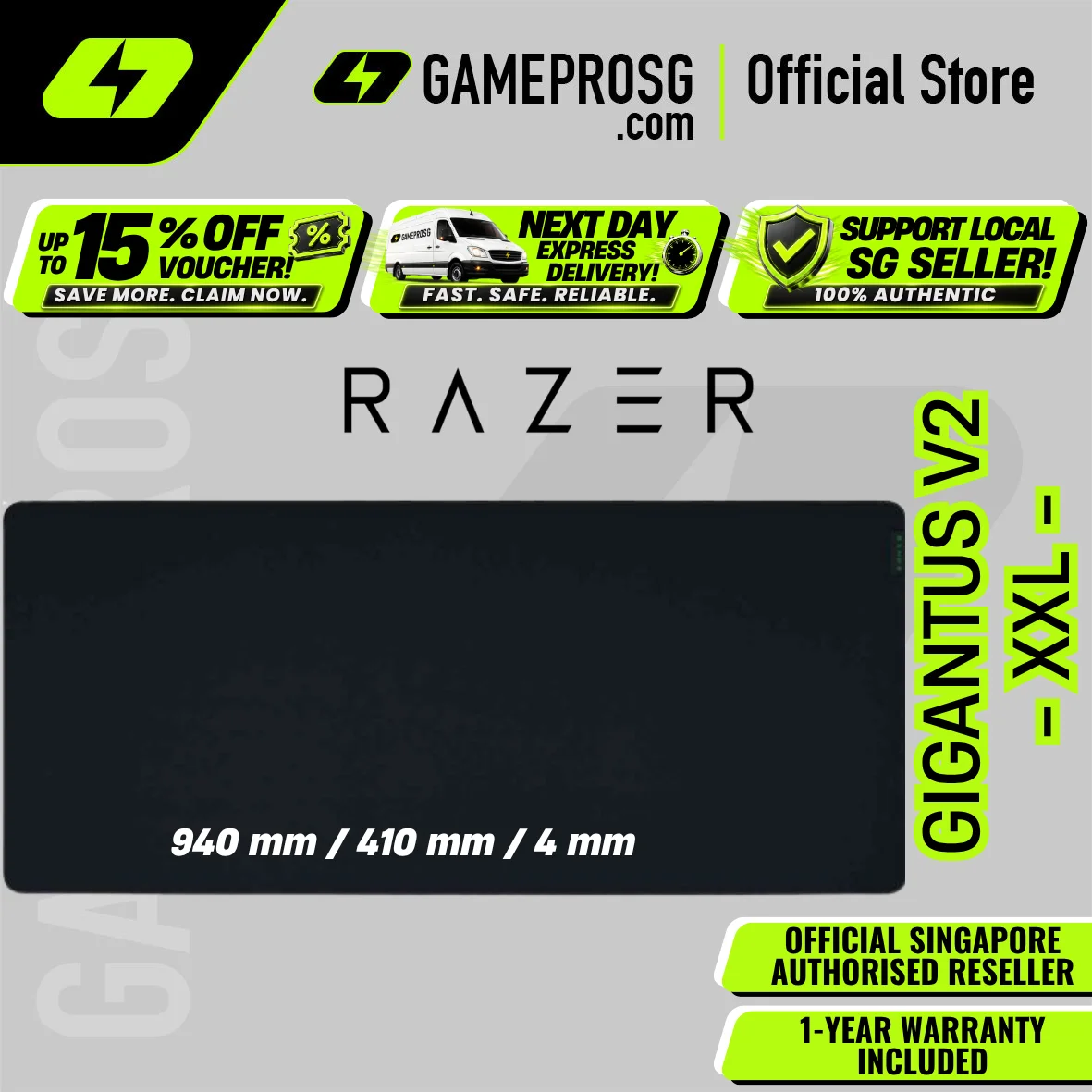 Razer Gigantus V2 - Soft Gaming Mouse Mat (XXL)