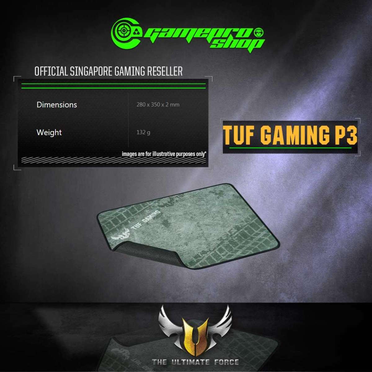 Asus Tuf Gaming P3 Gaming Mousemat 90mp01c0 B0ua00 Gamepro Shop