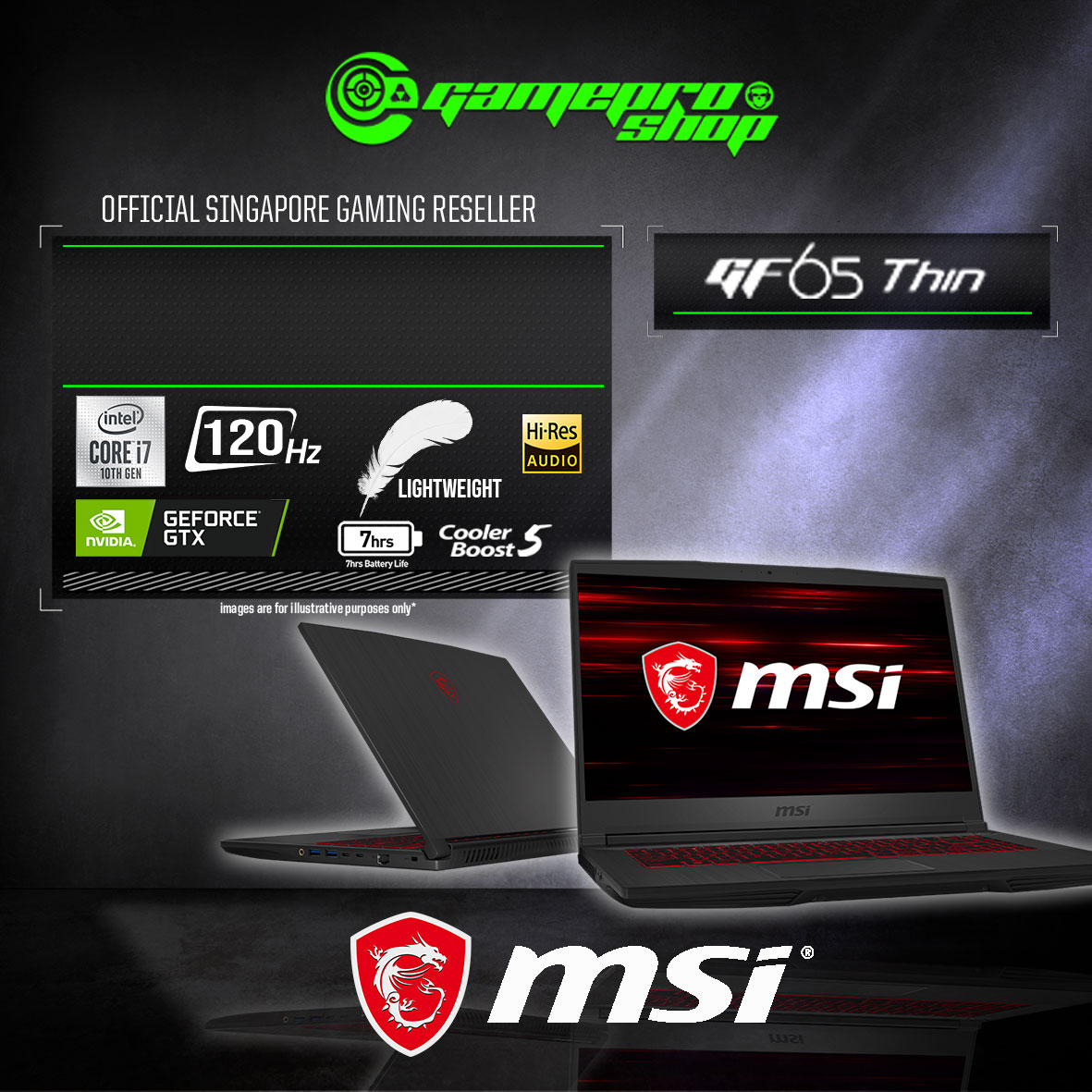 MSI GF65 Thin 10SDR Gaming Laptop (i7-10750H /Nvidia GTX ...