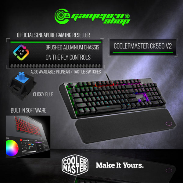 Coolermaster Ck550 V2 Rgb Mechanical Gaming Keyboard 2y Gamepro Shop