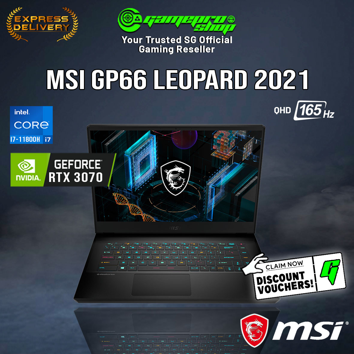 digestion Now Inspiration NEW 11th Gen MSI GP66 Leopard 11UH-078SG Gaming Laptop (i7-11800H/RTX 3070/15.6″  QHD 165hz/W10/2Y) – GamePro Shop