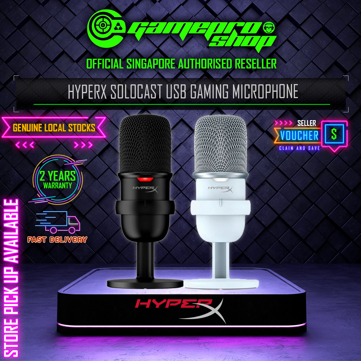 HyperX SoloCast USB Gaming Microphone (2Y) – GamePro Shop