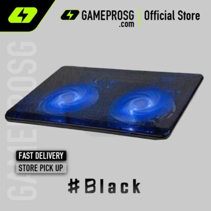GAMEPROSG x #BLACK EDT Laptop Cooler with Ergonomic Design (Up to 16" inch laptop)