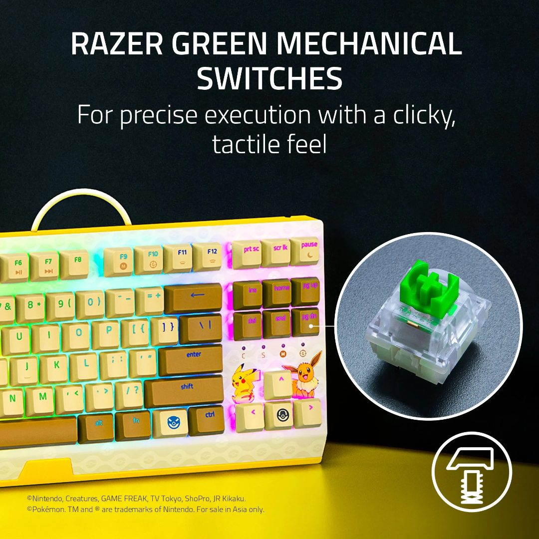 Buy Razer BlackWidow V3 Tenkeyless - Green Switch - US - Pokémon Edition, Gaming Keyboards