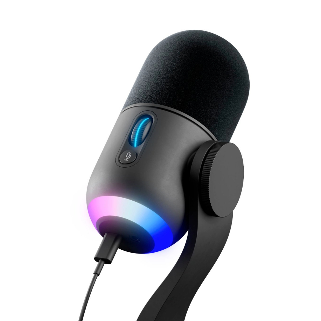Logitech Yeti GX Wired Supercardioid Dynamic Gaming Microphone with  LIGHTSYNC RGB Lights, Black 