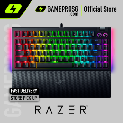 Razer BlackWidow V4 75% Wired Orange Switch Gaming Keyboard with Hot-Swappable Design - Black