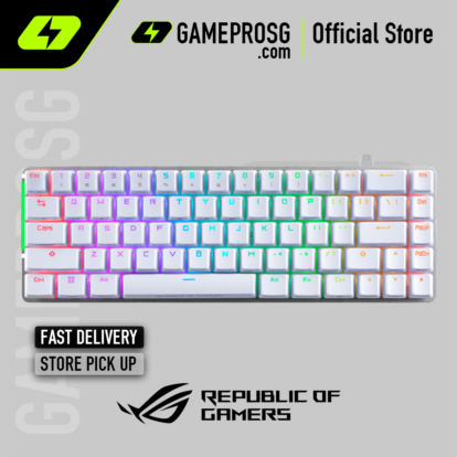 ROG Falchion Ace Wired 65% Mechanical Gaming Keyboard - White Edition / ROG NX Switch