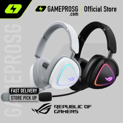 ROG Delta II Wireless Gaming Headset ROG SpeedNova, 50mm drivers, Tri-mode Bluetooth 2.4 GHz, and a wired 3.5 mm