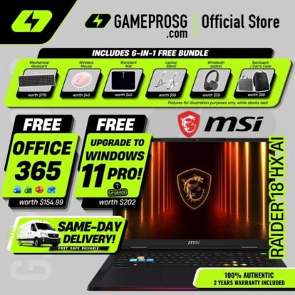 MSI Raider 18 HX AI Gaming Laptop — Ultimate Beast — RTX 5090 - 18" UHD+ 120Hz - Ultra 9 - 64GB - 4TB
