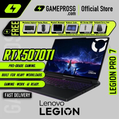 Lenovo Legion Pro 7 Gaming Laptop — Esports King — RTX 5070Ti - 16" OLED 240Hz - Ultra 9 - 32GB