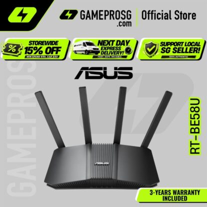 ASUS RT-BE58U – Dual-Band WiFi 7 BE3600 Router – 2.5G WAN/LAN – AiMesh Extendable – AiProtection