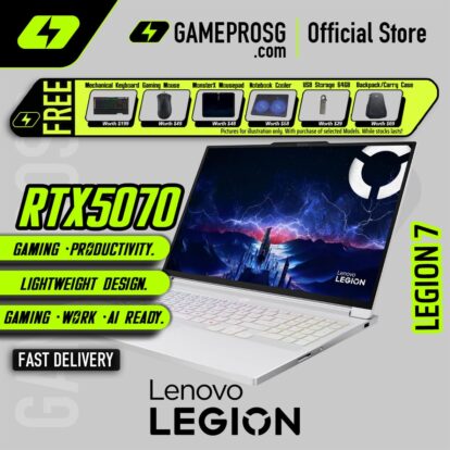 Lenovo Legion 7 Gaming Laptop — Ultimate White — RTX 5070 - 16" OLED 165Hz - Ultra 9 - 32GB - 1TB Core Ultra 9 275HX / NVIDIA GeForce RTX 5070