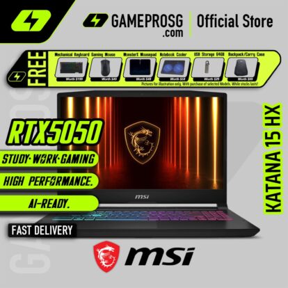 MSI Katana 15 HX B14WEK - Intel Core i7 processor - NVIDIA GeForce RTX 5050 Graphics