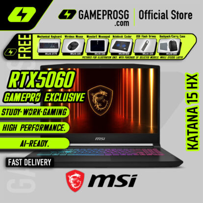 [Exclusive] MSI Katana 15 HX Gaming Laptop — Best Seller — RTX 5060 - 15.6" QHD 165Hz - i7-14700HX - 16GB - 1TB