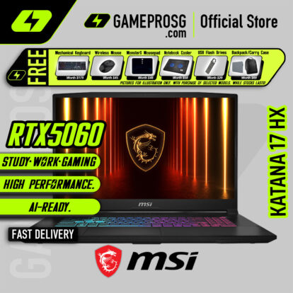 MSI Katana 17 HX B14WFK - Intel Core i7 processor - NVIDIA GeForce RTX 5060 Graphics