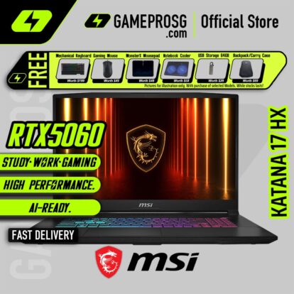 MSI Katana 17 HX B14WFK - Intel Core i7 processor - NVIDIA GeForce RTX 5060 Graphics