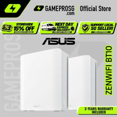 ASUS ZenWiFi BT10 – Tri-Band WiFi 7 BE18000 Mesh Router – Dual 10G Ports – Smart AiMesh – AiProtection Pro