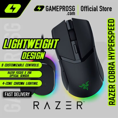 Razer Cobra HyperSpeed – Wireless Lightweight Gaming Mouse – Chroma RGB – Optical Sensor