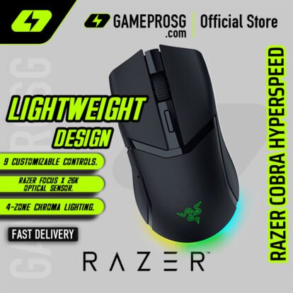 Razer Cobra HyperSpeed – Wireless Lightweight Gaming Mouse – Chroma RGB – Optical Sensor